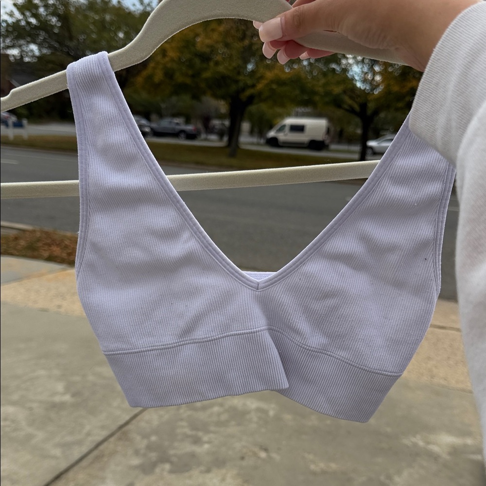 Classic White Women's Sports Bra